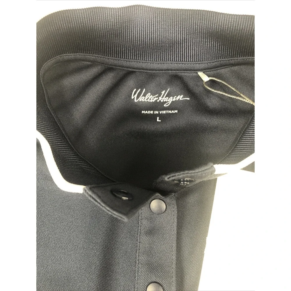 Walter Hagen Womens Clubhouse Sleeveless Golf Mock Polo Dark Navy Sz large